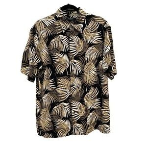 Axis LA‎ 100% Silk Black Tan Cream Size Medium